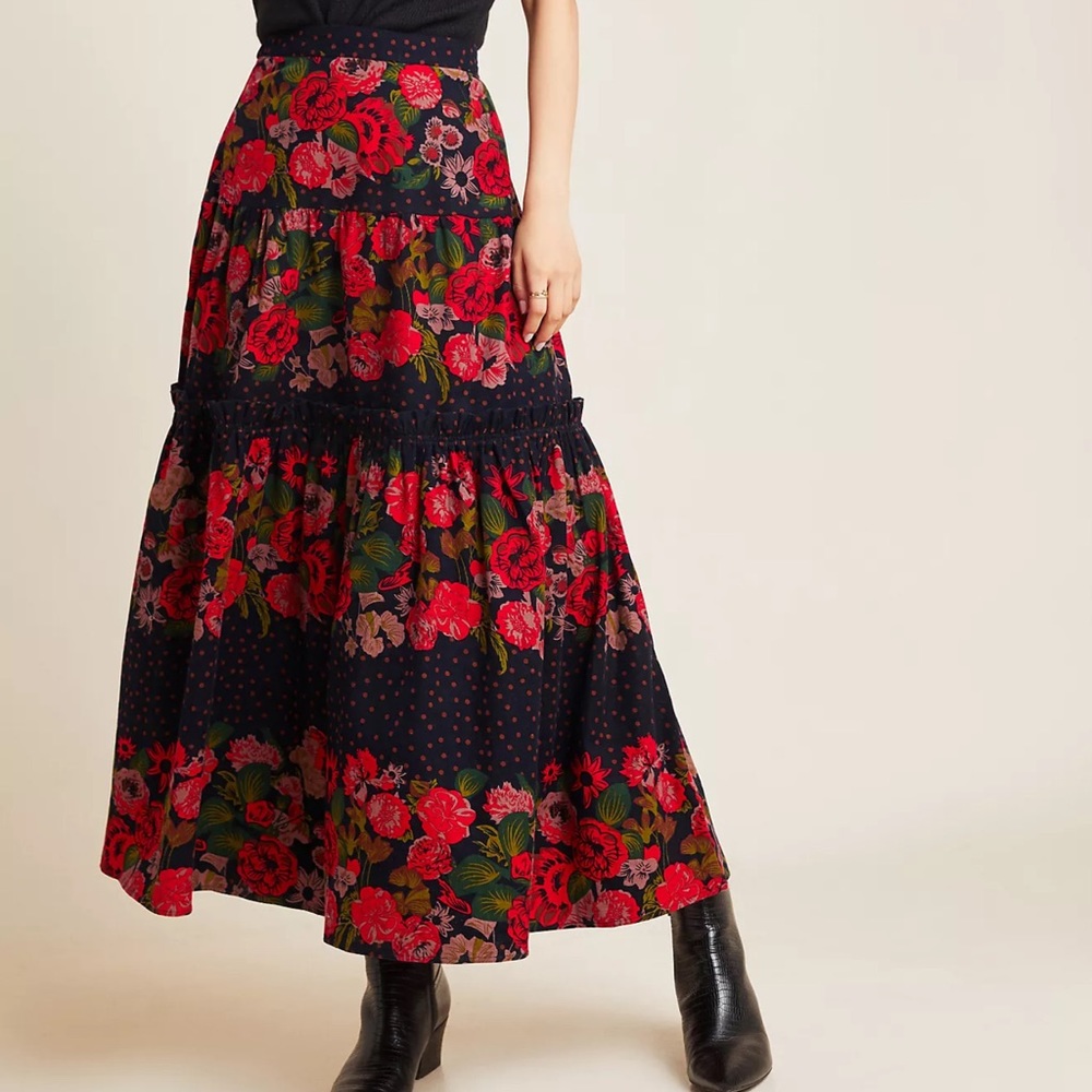Anthropologie Danette Corduroy Maxi Skirt - Picture 2 of 8